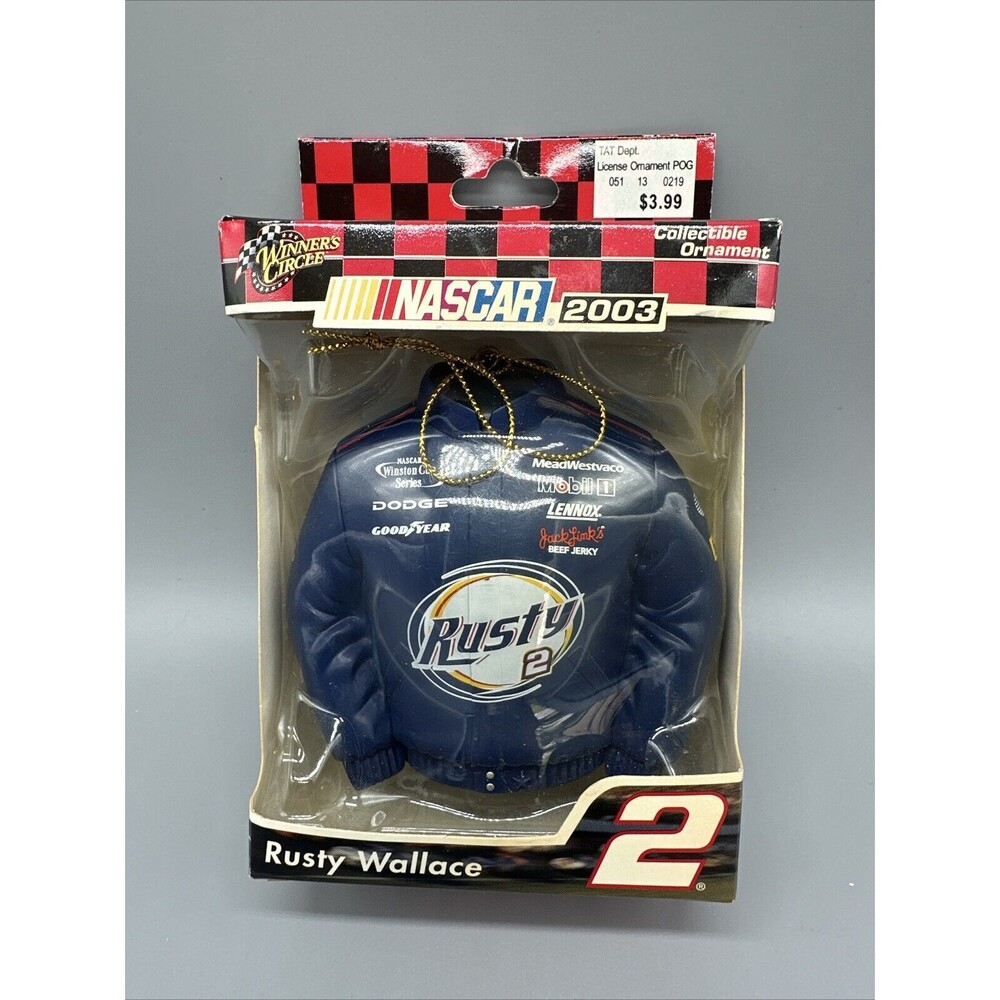 Vintage 2003 NASCAR Rusty Wallace #2 Winners Circle Christmas Ornament